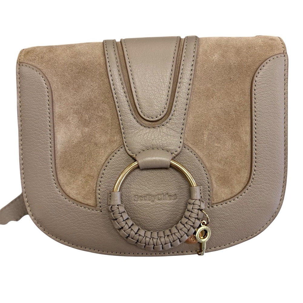 See By Chloe Beige Leather and Suede Crossbody Bag
